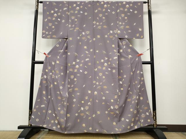平和屋着物●上質な小紋　宝尽くし文　金彩　ゑり善扱い　正絹　逸品　CABA8312ut