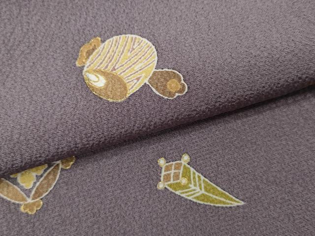 平和屋着物●上質な小紋　宝尽くし文　金彩　ゑり善扱い　正絹　逸品　CABA8312ut