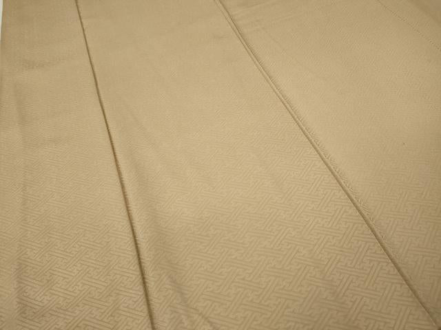 平和屋着物●上質な色無地 紗綾形地紋 淡香色 正絹 逸品 CABA8315ut