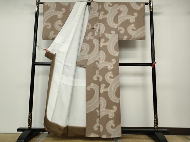 平和屋着物●上質な小紋　鹿の子立波文　暈し染め　正絹　逸品　CABA8321ut