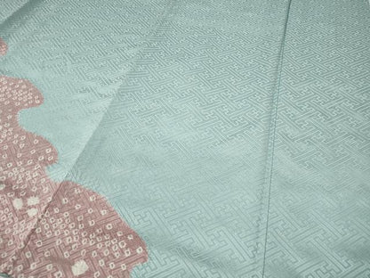 平和屋着物●訪問着 絞り 刺繍 道長花文 金彩 正絹 逸品 CABA8323ut