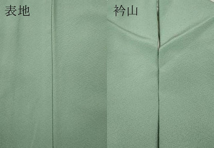 平和屋着物●上質な色無地　錆青磁色　正絹　逸品　CABA8335ut