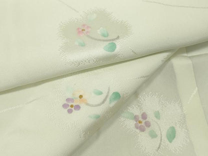 平和屋着物●長襦袢　無双仕立て　手描き　夢咲衣　暈し染め　金彩　正絹　逸品　CABA8340ut