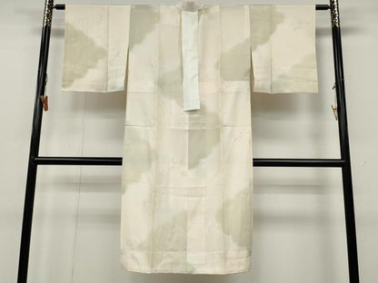 平和屋着物●長襦袢　無双仕立て　芝草舞桜　暈し染め　正絹　逸品　CABA8353ut