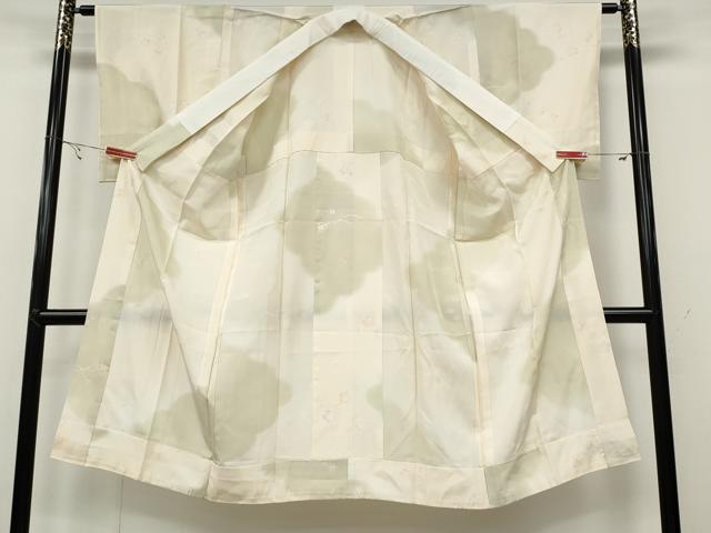 平和屋着物●長襦袢　無双仕立て　芝草舞桜　暈し染め　正絹　逸品　CABA8353ut