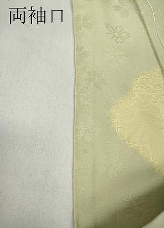 平和屋着物●長襦袢　袷　絞り　風景舞花地紋　正絹　逸品　CABA8356ut