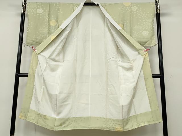 平和屋着物●長襦袢　袷　絞り　風景舞花地紋　正絹　逸品　CABA8356ut