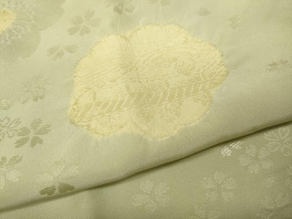 平和屋着物●長襦袢　袷　絞り　風景舞花地紋　正絹　逸品　CABA8356ut