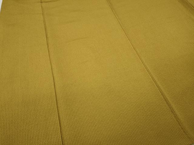 平和屋着物●上質な色無地　紋意匠　芥子色　正絹　逸品　CABA8362ut