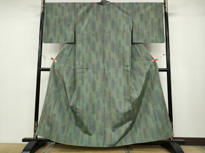 平和屋着物●上質な紬　縞　正絹　逸品　CABA8371ut