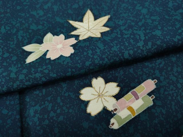 平和屋着物●訪問着　駒刺繍　花籠宝尽くし文　金彩　正絹　逸品　CABA8374ut