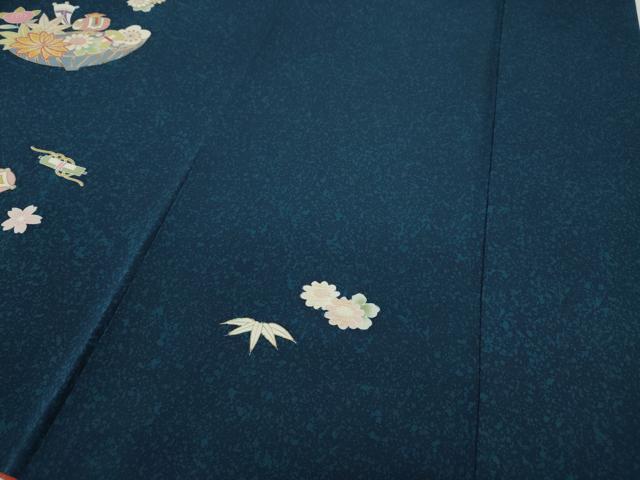 平和屋着物●訪問着　駒刺繍　花籠宝尽くし文　金彩　正絹　逸品　CABA8374ut