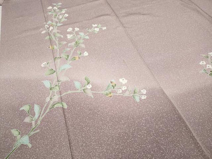平和屋着物●訪問着　友禅　枝花文　暈し染め　正絹　逸品　CABA8375ut