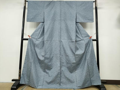 平和屋着物●本場染大島紬　大小あられ　正絹　逸品　CABA8376ut