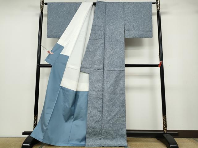 平和屋着物●本場染大島紬　大小あられ　正絹　逸品　CABA8376ut
