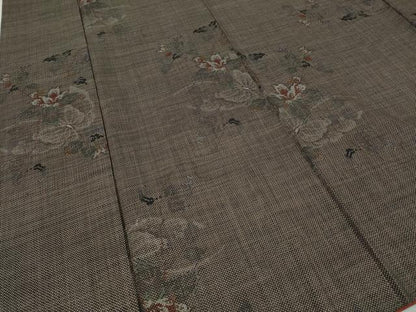 平和屋着物●本場大島紬　7マルキ　蔦の葉花文　正絹　逸品　CABA8391ut