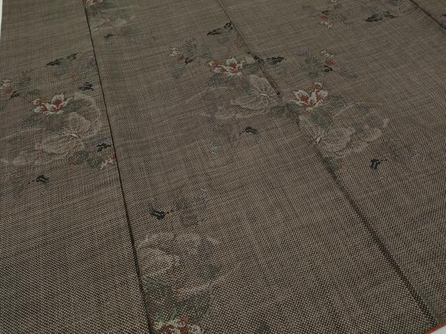 平和屋着物●本場大島紬　7マルキ　蔦の葉花文　正絹　逸品　CABA8391ut