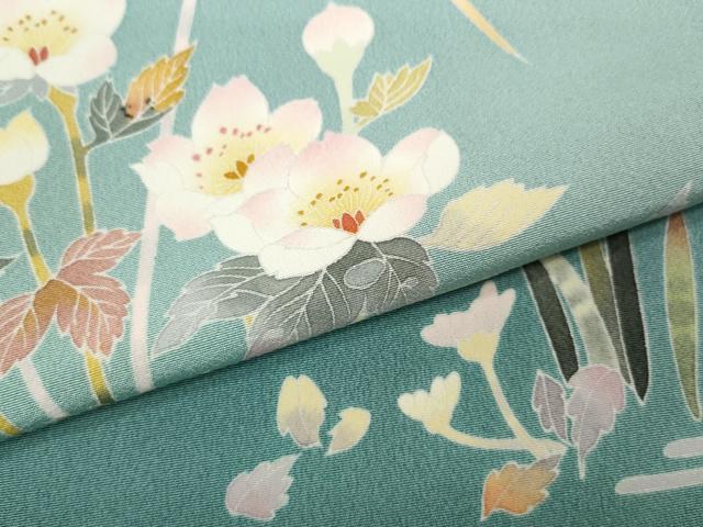 専用です★逸品　京加賀友禅作家　百貫石峰　一つ身着物、被布 平和屋着物○京加賀友禅 百貫石峰 訪問着 枝花文