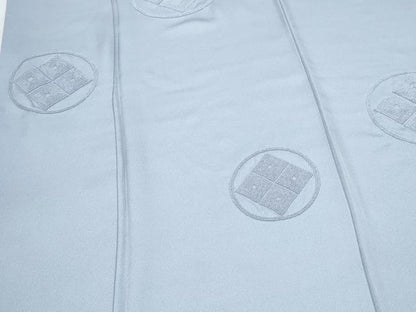 平和屋着物▼中国三大刺繍　相良刺繍　総刺繍　訪問着　吉祥丸文　浅縹色　正絹　逸品　CABA8401th