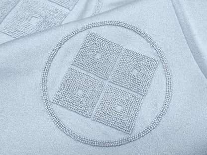 平和屋着物▼中国三大刺繍　相良刺繍　総刺繍　訪問着　吉祥丸文　浅縹色　正絹　逸品　CABA8401th