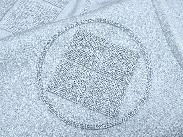 平和屋着物▼中国三大刺繍　相良刺繍　総刺繍　訪問着　吉祥丸文　浅縹色　正絹　逸品　CABA8401th