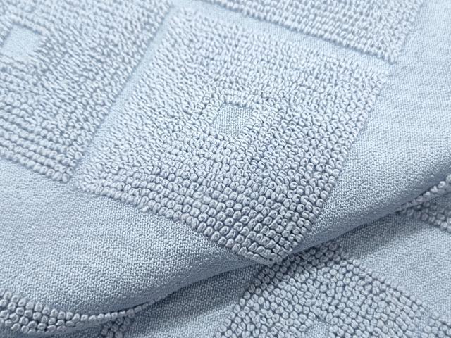平和屋着物▼中国三大刺繍　相良刺繍　総刺繍　訪問着　吉祥丸文　浅縹色　正絹　逸品　CABA8401th