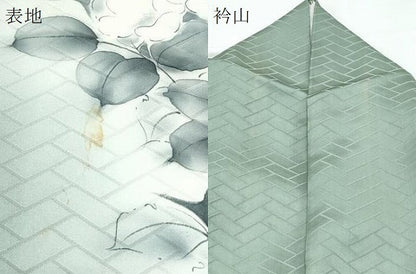 平和屋着物▼訪問着　手描き　紫陽花　暈し染め　正絹　逸品　CABA8406th