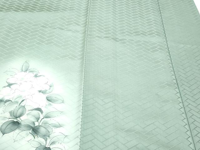 平和屋着物▼訪問着　手描き　紫陽花　暈し染め　正絹　逸品　CABA8406th