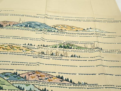 平和屋着物▼訪問着　作家物　風景文　正絹　逸品　CABA8407th