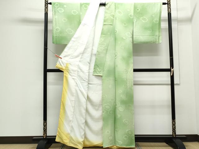 平和屋着物▼上質な小紋　吉祥地紋　暈し染め　正絹　逸品　CABA8646th