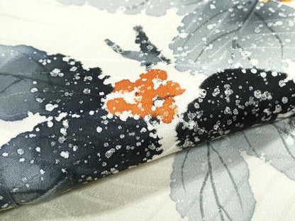 平和屋着物▼訪問着　作家物　手描き　草葉文　暈し染め　正絹　逸品　CABA8711th