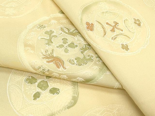 平和屋着物▼上質な小紋　地紋起こし　絵皿飛鳥文　暈し染め　正絹　逸品　CABA8793th