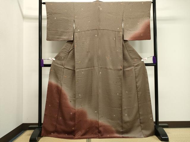 平和屋着物●訪問着 籬舞桜文 暈し染め 金彩 まるやま扱い 正絹 逸品 CABA8847dy