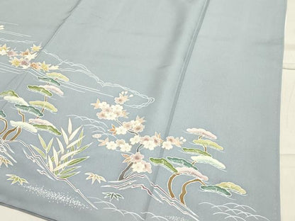 平和屋着物●豪華色留袖　刺繍　風景文　金彩　正絹　逸品　CABA8850dy