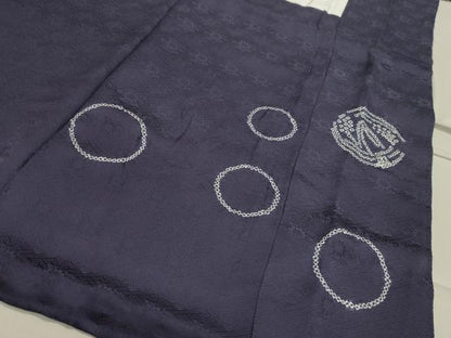 平和屋着物●訪問着 絞り 刺繍 草花丸文 暈し染め 金糸 正絹 逸品 CABA8851dy