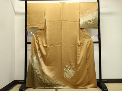 平和屋着物●訪問着 熨斗花車文 暈し染め 金銀彩 やまと誂製 正絹 逸品 CABA8853dy