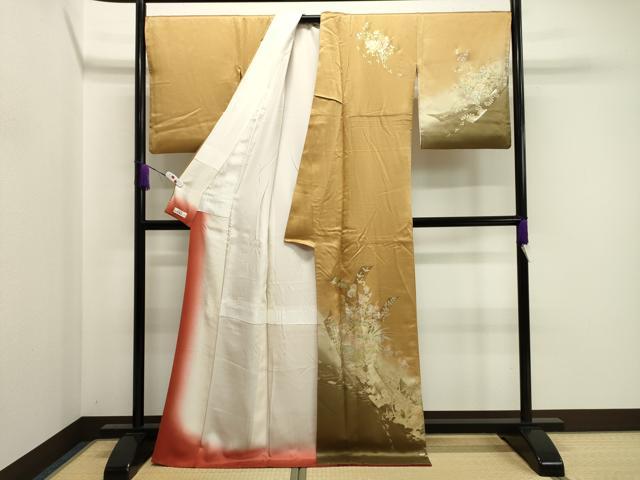 平和屋着物●訪問着 熨斗花車文 暈し染め 金銀彩 やまと誂製 正絹 逸品 CABA8853dy