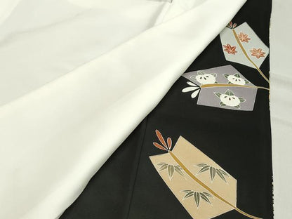 平和屋着物●豪華黒留袖 作家物 駒刺繍 松葉宝尽くし文 金彩 三越扱い 正絹 逸品 CABA8859dy