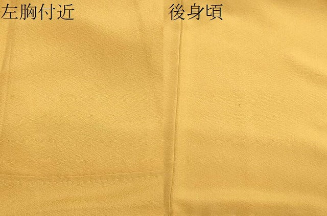 平和屋着物●上質な色無地　柑子色　正絹　逸品　CABA8862dy