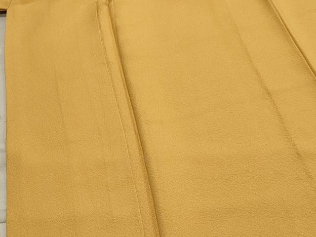 平和屋着物●上質な色無地　柑子色　正絹　逸品　CABA8862dy