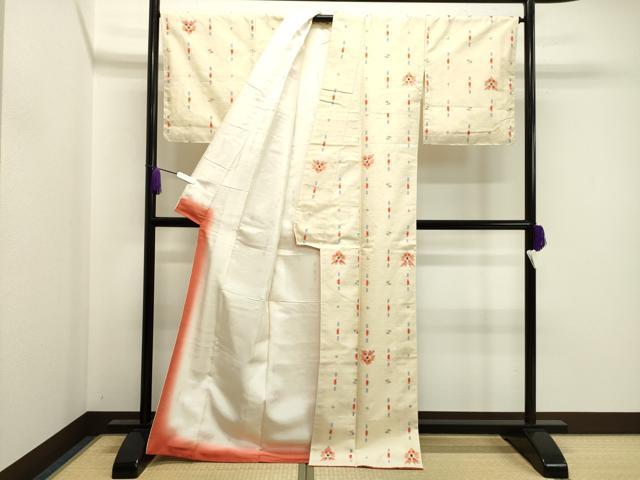 平和屋着物●上質な紬　吉祥文　正絹　逸品　CABA8863dy