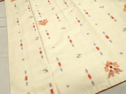 平和屋着物●上質な紬　吉祥文　正絹　逸品　CABA8863dy