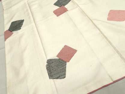 平和屋着物●上質な紬　破れ色紙重ね文　正絹　逸品　CABA8873dy