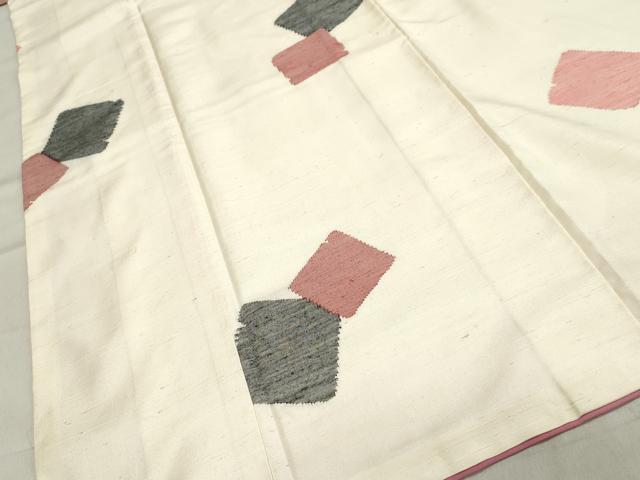 平和屋着物●上質な紬　破れ色紙重ね文　正絹　逸品　CABA8873dy