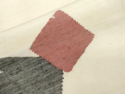 平和屋着物●上質な紬　破れ色紙重ね文　正絹　逸品　CABA8873dy