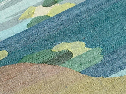 平和屋着物●訪問着　作家物　能州紬　風景文　ますいわ屋扱い　正絹　逸品　CABA8874dy