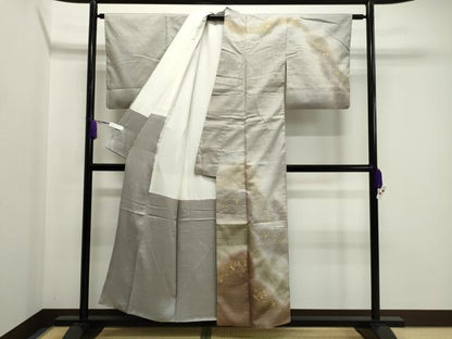 平和屋着物●訪問着 紬地 箔散らし文 金彩 ますいわ屋扱い 正絹 逸品 CABA8876dy