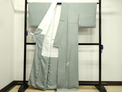 平和屋着物●訪問着　友禅　作家物　草花文　正絹　逸品　CABA8887dy