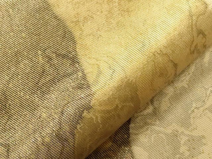 平和屋着物▼六通柄袋帯　墨流し文様　金彩　引箔　正絹　逸品　CABA8945dy