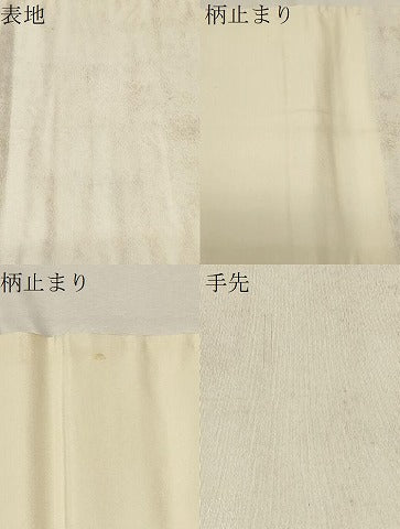 平和屋着物▼太鼓柄袋帯 手描き 尾長鳥花文 引箔 正絹 逸品 CABA9005dy